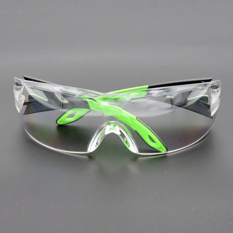 Unisex safety goggles by BACKUPMYFILESNOW.COM® with anti-splash, dustproof, windproof design for industrial and cycling eye protection.
