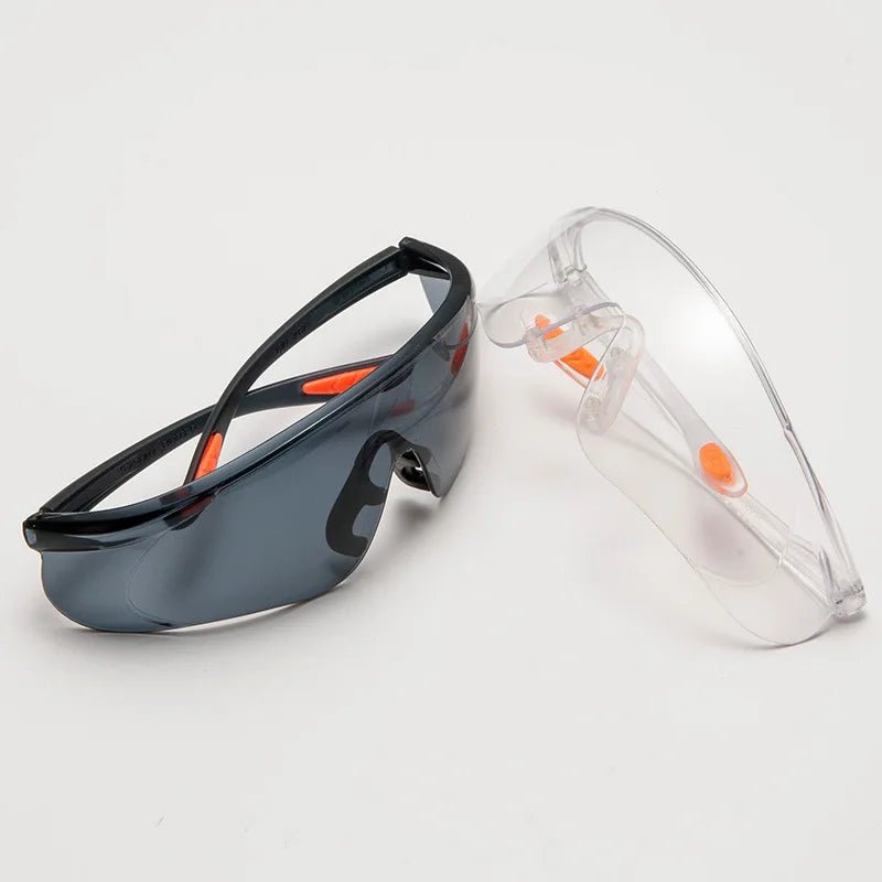 Unisex BACKUPMYFILESNOW.COM® anti-splash safety goggles with clear lenses, industrial eye protection, windproof and dustproof design.