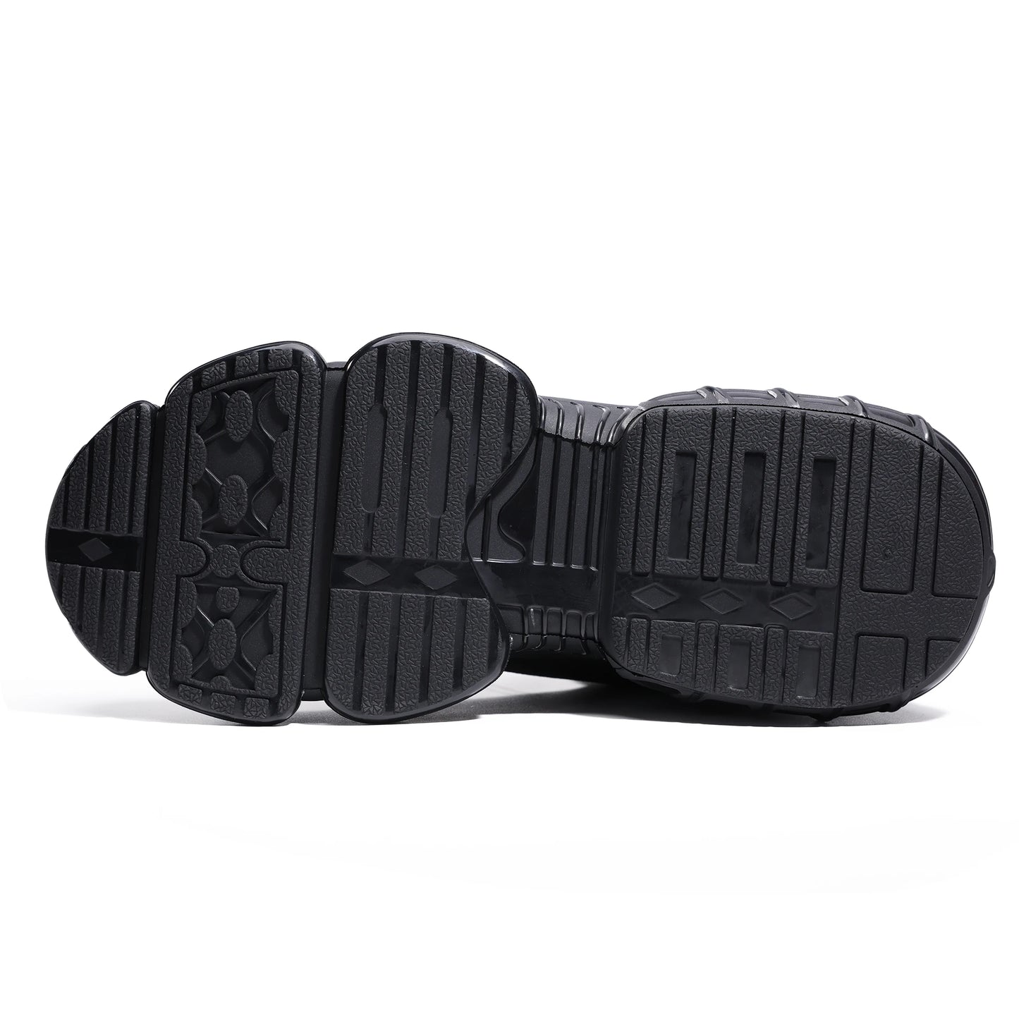 Black steel toe safety shoes for men, lightweight work sneakers with air cushioning and durable construction for industrial safety.