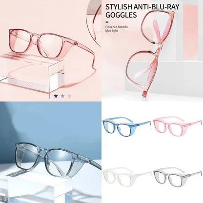 BackupMyFilesNow.com® anti-fog safety glasses with side shields, blue light protection, suitable for men and women, reading glasses.
