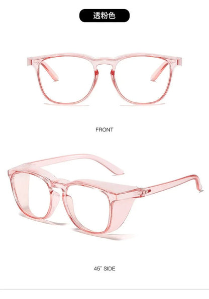BackupMyFilesNow® anti-fog safety glasses with side shields, blue light protection, suitable for men and women, reading glasses style.