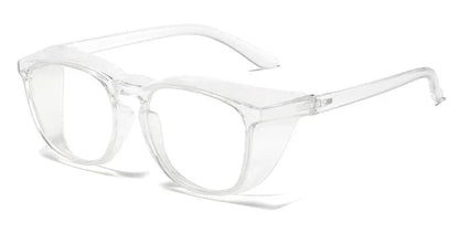 BackupMyFilesNow® anti-fog safety glasses with side shields, blue light protection, suitable for men and women, reading glasses style.