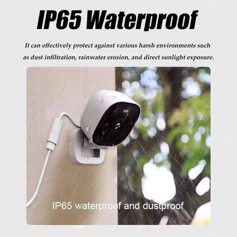 HD WiFi security camera with 2-way audio, motion detection, remote monitoring, cloud storage, and high-definition video recording.