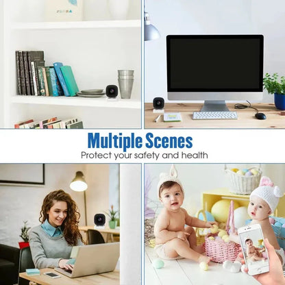 HD WiFi security camera with remote monitoring, 2-way audio, motion detection, and cloud storage for surveillance.