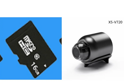 Indoor security camera for baby monitors by BackupMyFilesNow.com, featuring a compact design and 64GB storage.