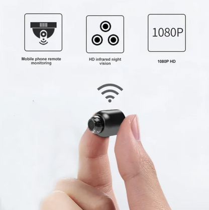 Baby monitor with indoor security camera from BackupMyFilesNow.com showing a sleek camera unit with 64GB storage capacity.