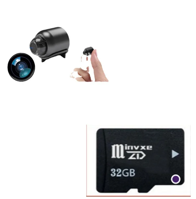 Indoor baby monitor and security camera from BackupMyFilesNow.com, with a 64GB storage capacity and clear video feed.