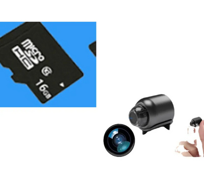 Indoor security camera for baby monitors by BackupMyFilesNow.com, featuring a compact design and 64GB storage.