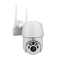 Wireless outdoor security camera in black with 1080p resolution, weatherproof design, and WiFi connectivity for home surveillance.