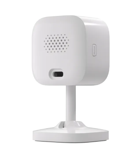 Smart Home Security Camera by BackupMyFilesNow.com with 2MP resolution, black compact design, and wide-angle lens for home monitoring.