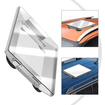 Starlink Mini aluminum transparent roof magnetic mounting bracket for car, RV, and roof rack by BACKUPMYFILESNOW.COM®