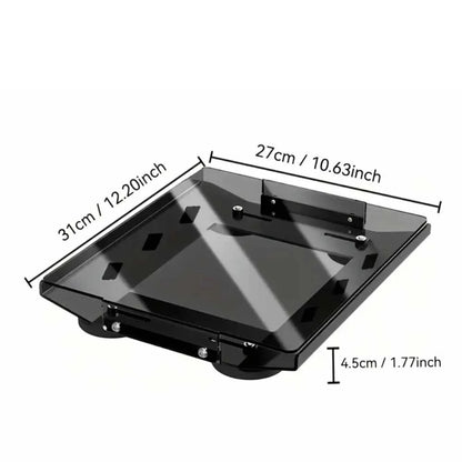Starlink Mini aluminum transparent roof magnetic mounting bracket for car, RV, or roof rack, shown on white background.