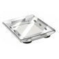 Starlink Mini aluminum roof magnetic mounting bracket on vehicle roof, compatible with car, RV, and roof rack, shown in white.
