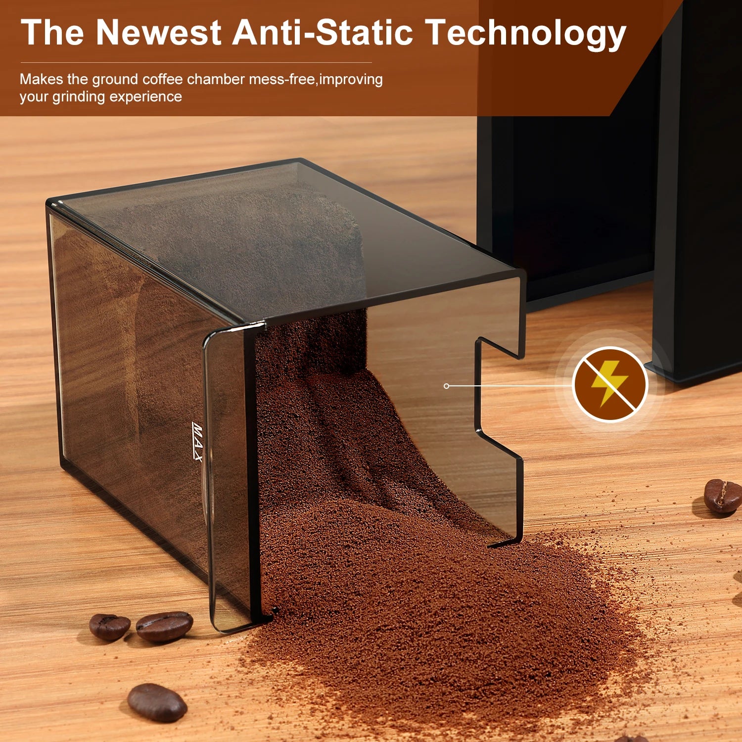 Electric BackupMyFilesNow.com burr mill coffee grinder with 28 adjustable gears for espresso, French press, and drip coffee brewing.