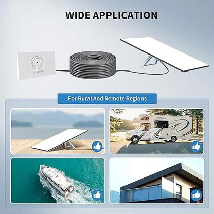 147ft BACKUPMYFILESNOW.COM® CAT6 outdoor Ethernet cable for Starlink Gen3 satellite internet, compatible with V3 dish.