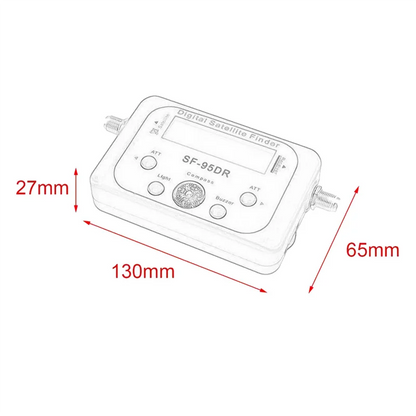 2025+ Digital 95DR Meter TV Signal Receiver Sat Decoder with LCD display, used for satellite signal tuning and alignment.
