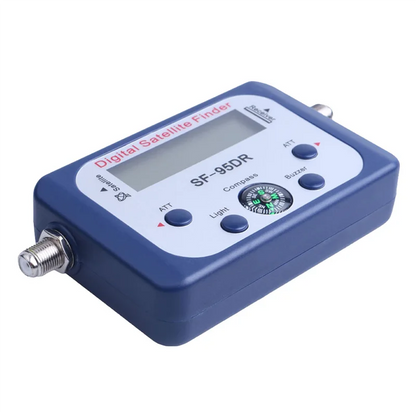 2025+ Digital 95DR Satellite Signal Meter and TV Receiver with LCD display, used for satellite TV signal detection and alignment.