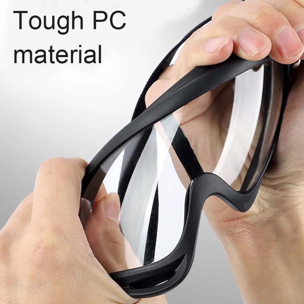 BACKUPMYFILESNOW® anti-fog dust-proof sports goggles with splash-resistant lenses and adjustable strap for riding safety.