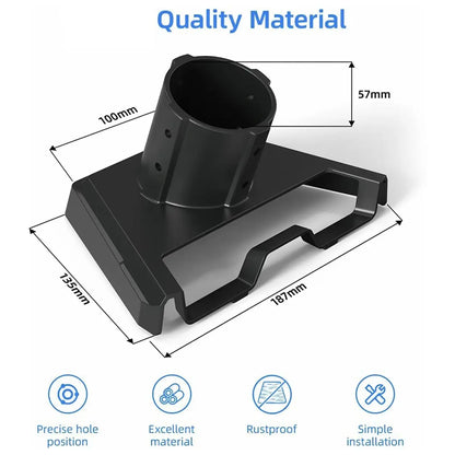 Gen 3 Pipe Adapter for Gen3 Satellite Bracket roof mounting stand, fixed connector, by BACKUPMYFILESNOW.COM®