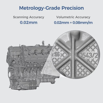 Creality Sermoon S1 3D scanner with blue laser line, NIR accuracy, 90FPS, high-precision 0.02mm for detailed deep hole scanning