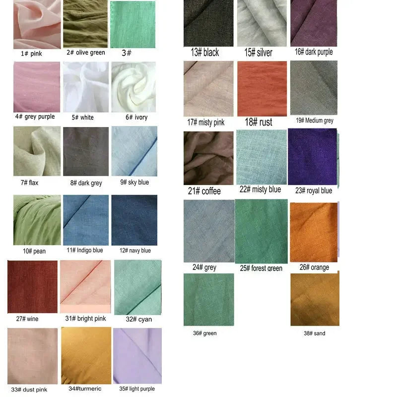 4-piece linen bed sheet set with flat sheet, deep pocket fitted sheet, and pillowcases in flax color, by BACKUPMYFILESNOW.COM®.