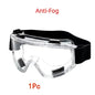 Clear safety antifog protective goggles by BACKUPMYFILESNOW.COM® with anti-splash, wind-proof design for industrial, lab, or cycling use.