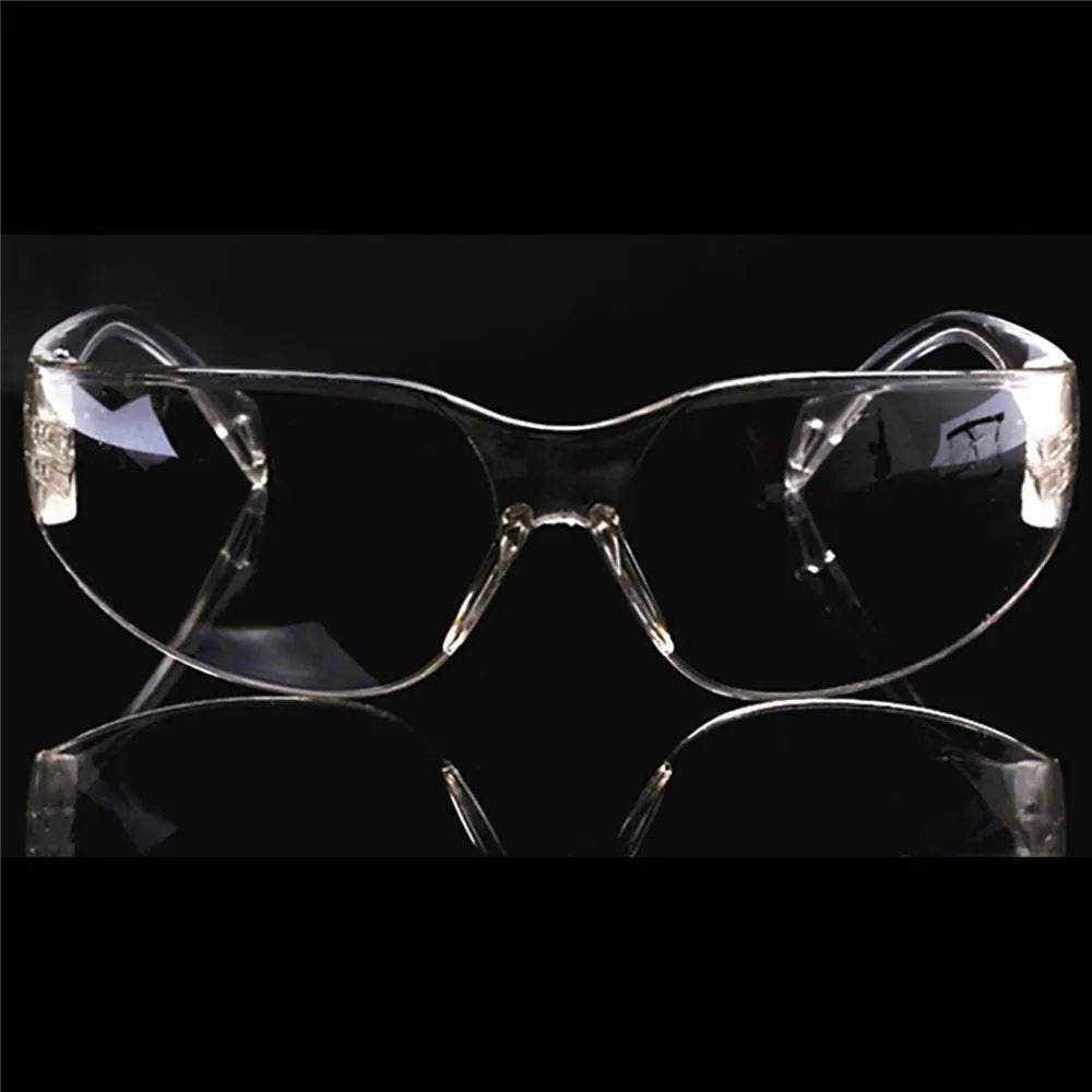 Clear newly vented safety goggles with anti-fog and sand-proof design, providing lab eye protection and impact resistance.