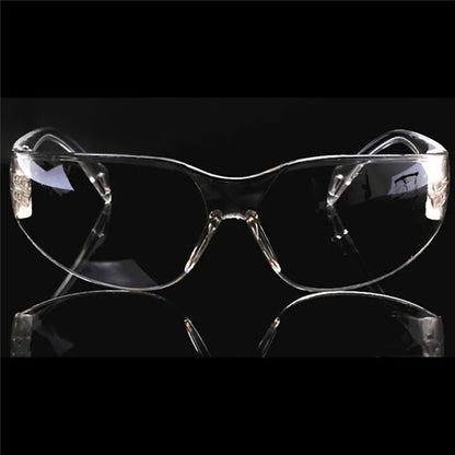 Clear newly vented safety goggles with anti-fog and sand-proof design, providing lab eye protection and impact resistance.
