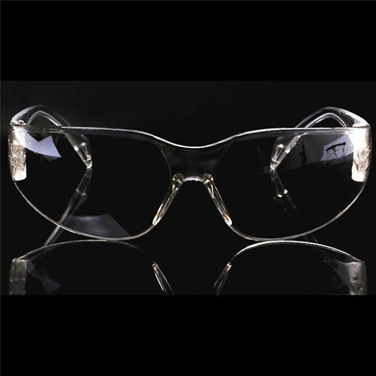 Clear newly vented safety goggles with anti-fog and sand-proof design, providing lab eye protection and impact resistance.