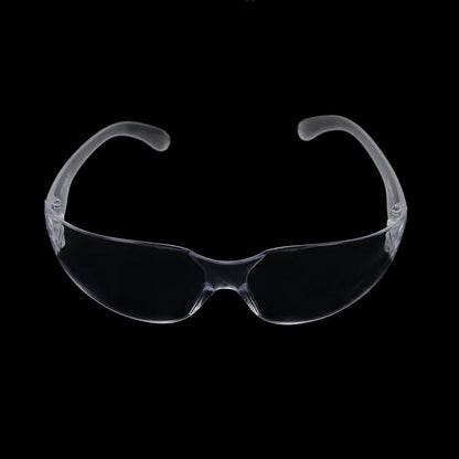 Clear safety goggles with ventilation and anti-fog features, offering protective eye wear for lab and industrial environments.