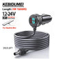 Waterproof 2M/3M car power supply cable for Starlink Mini with dual charging ports, voltage display, compatible with 12V-24V vehicles.