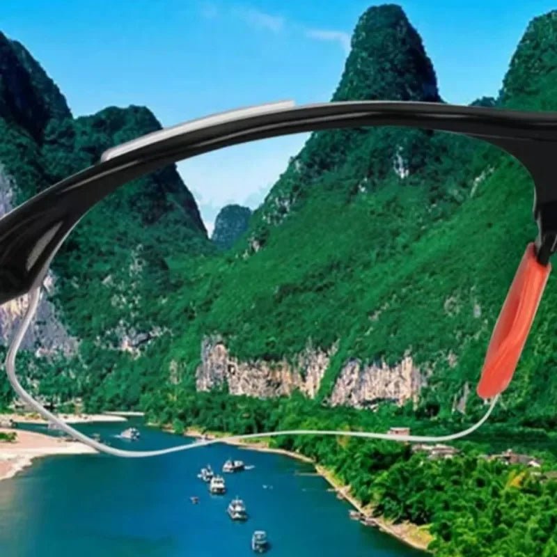 Grey cycling goggles with vented design, windproof and sandproof for outdoor riding, lab work, and safety protection.