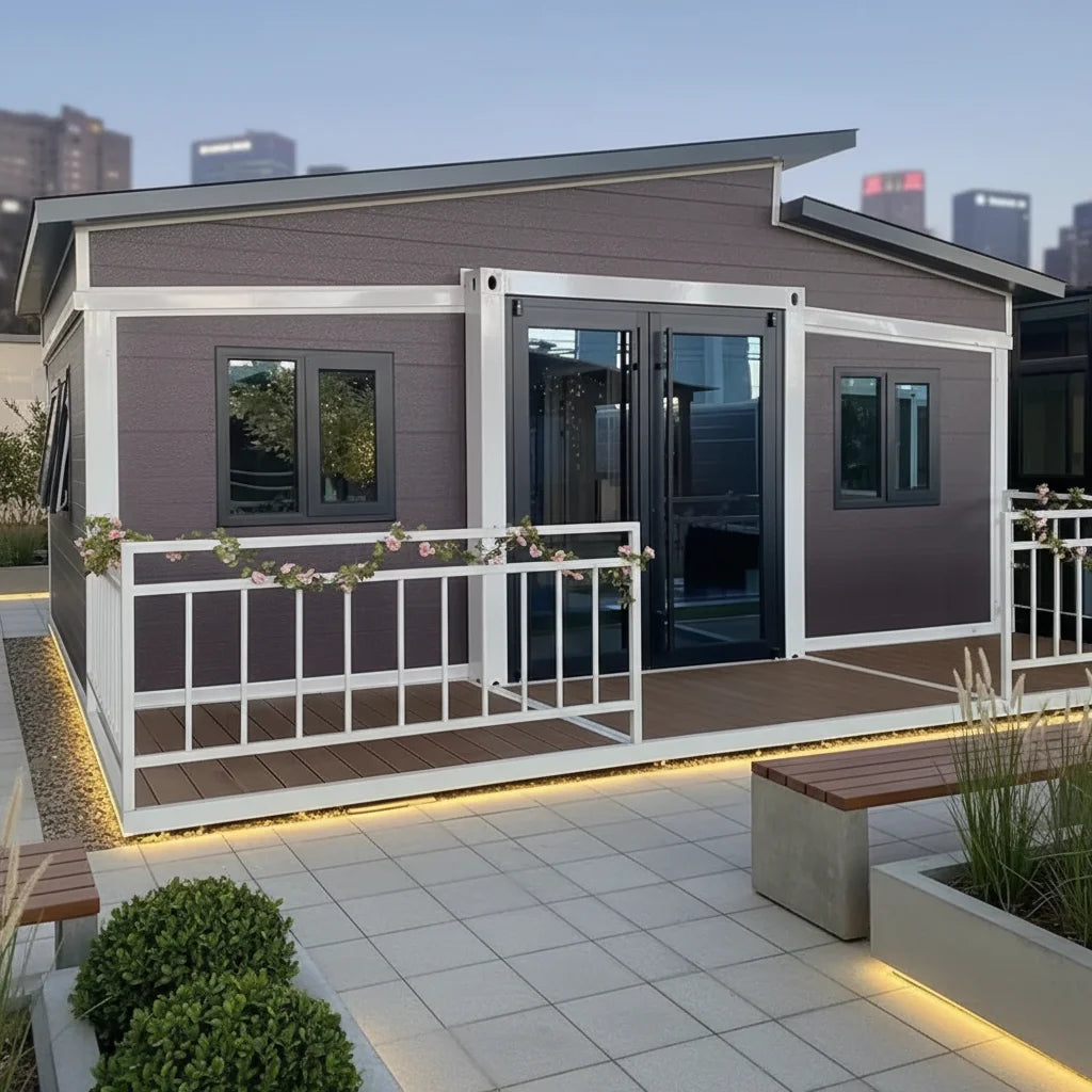 Expandable 20ft or 40ft container house by BACKUPMYFILESNOW.COM®, collapsible prefabricated Australian standard office building.