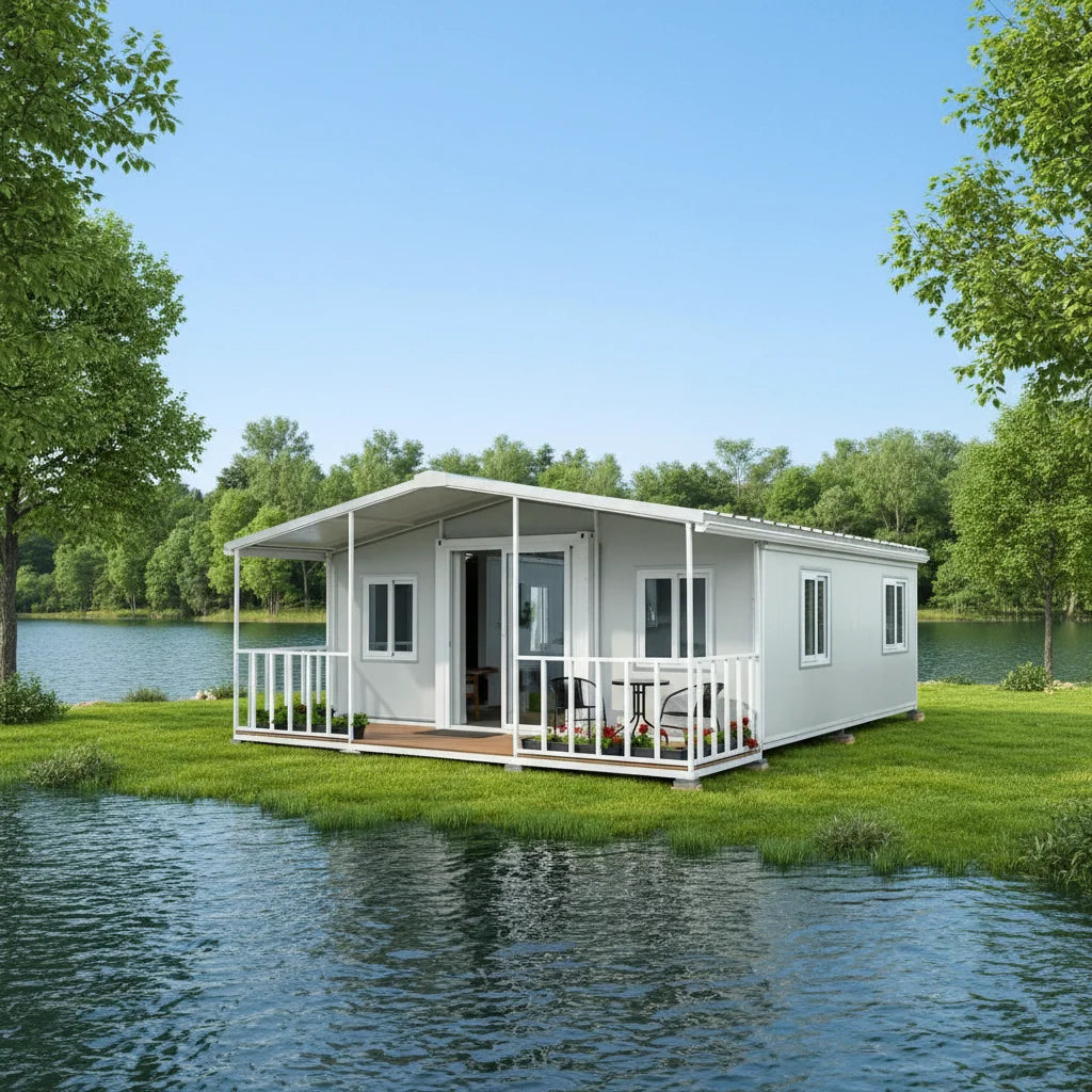 20ft and 40ft expandable container house by BACKUPMYFILESNOW.COM®, showing collapsible, prefabricated Australian standard office building