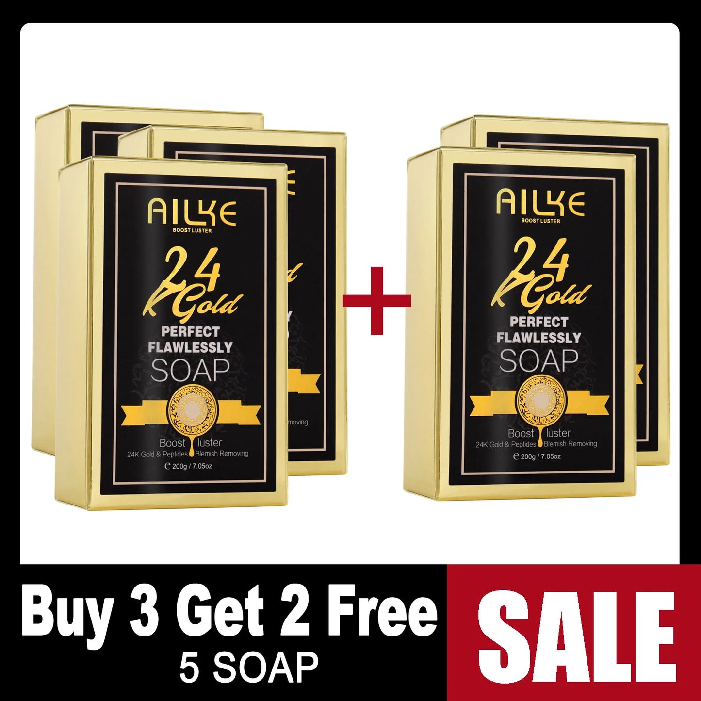 AILKE 24K Gold Flawlessly Skin Care Range cream for skin whitening, dark spot reduction, moisturizing, for women and men.