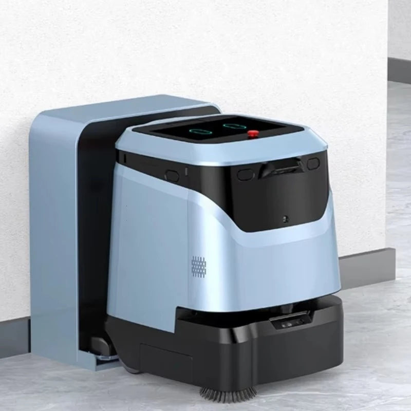 Customized BACKUPMYFILESNOW.COM® intelligent cleaning robot for commercial floors, rotary vacuum with 5000pa suction power.