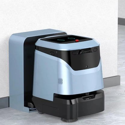 Customized BACKUPMYFILESNOW.COM® intelligent cleaning robot for commercial floors, rotary vacuum with 5000pa suction power.