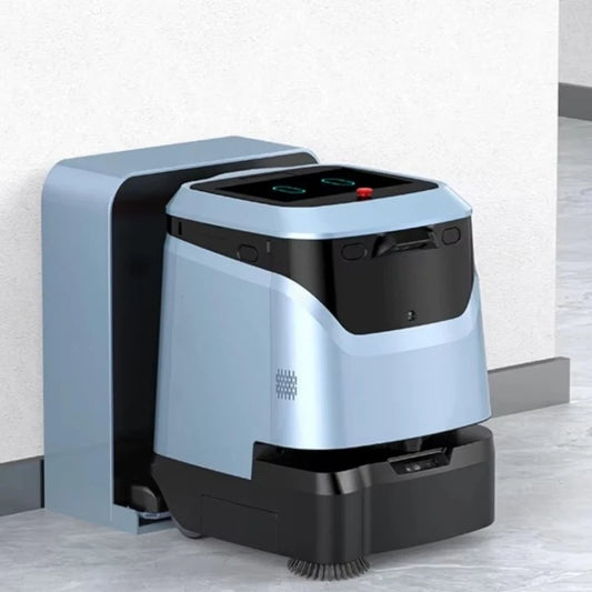 Customized BACKUPMYFILESNOW.COM® intelligent cleaning robot for commercial floors, rotary vacuum with 5000pa suction power.