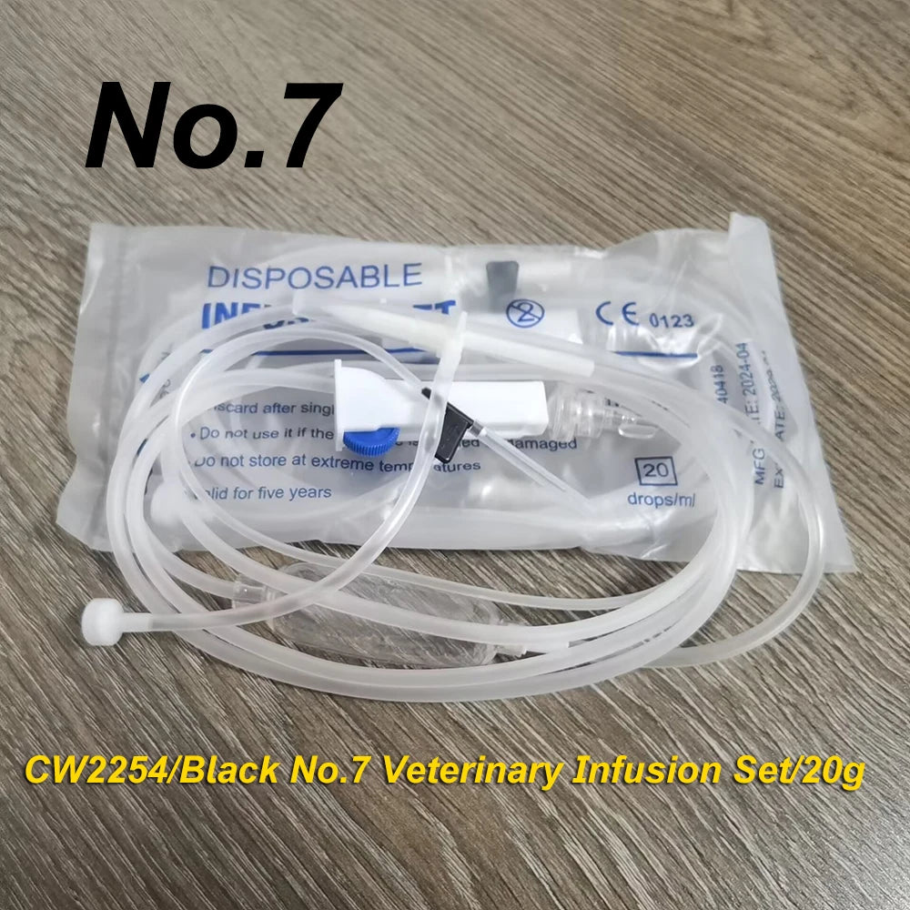 Set of 10 veterinary instruments for pet and livestock health care, including No.16, No.12, No.9, and No.7 tools, 1.8m length.