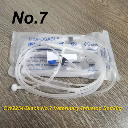 Set of 10 veterinary instruments for pet and livestock health care, including No.16, No.12, No.9, and No.7 tools, 1.8m length.