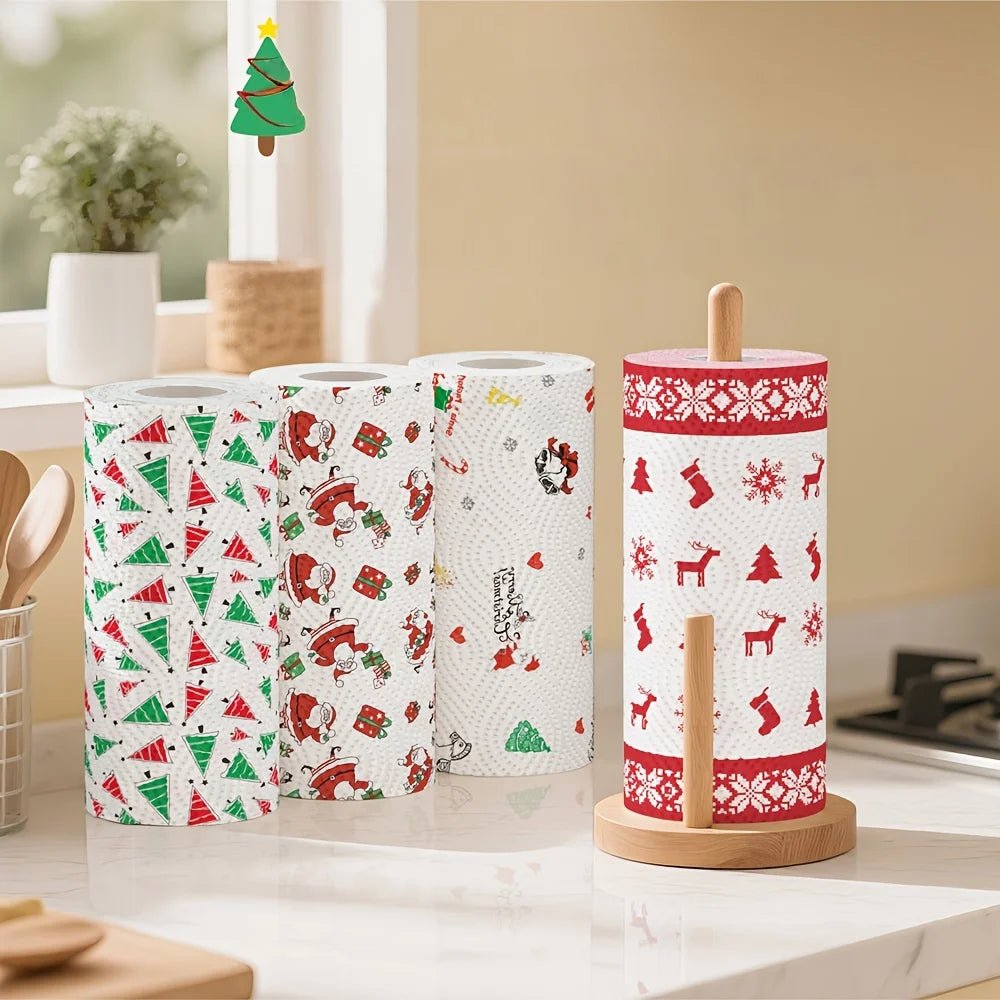 Thickened disposable kitchen paper towels with multi-fold design, suitable for wet or dry use during holidays and parties.
