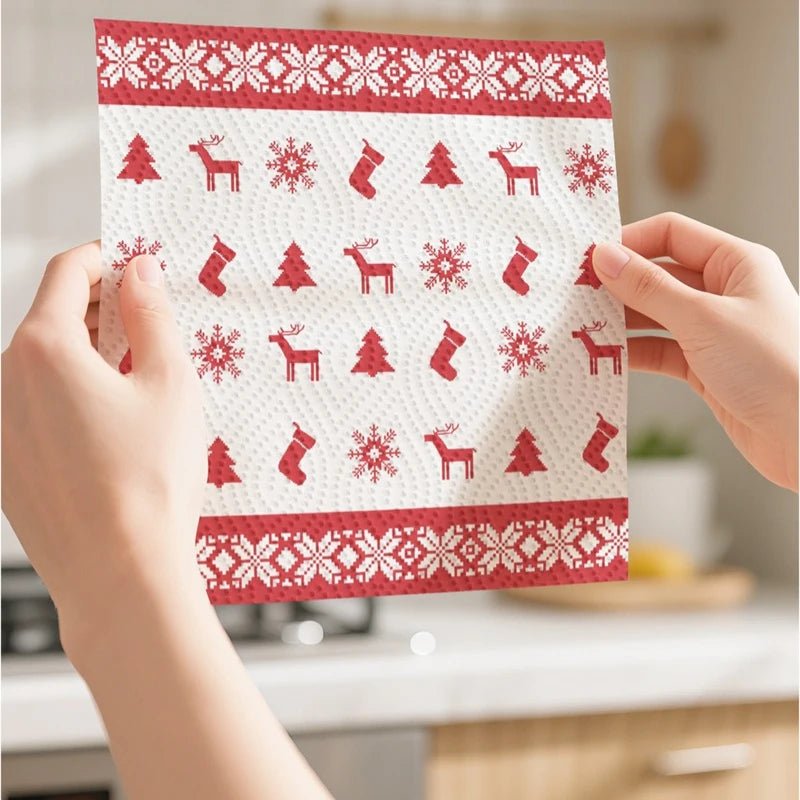 Thickened disposable kitchen paper towels with multi-fold design for wet and dry use, ideal for holidays, picnics, and parties.