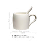 Nordic frosted ceramic coffee mug with wooden base and spoon tray, black coffee cup from BackupMyFilesNow.com.