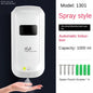 Wall-mounted automatic hand sanitizer dispenser with sensor, suitable for household, hotel, and bathroom use.