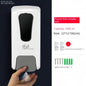 Wall-mounted automatic hand sanitizer dispenser with sensor for contact-free disinfection in household, hotel, and bathroom settings.