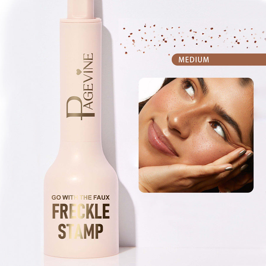 Dark 5-point Freckle Stamp Pen by BACKUPMYFILESNOW.COM® for creating realistic freckles on skin or makeup looks.