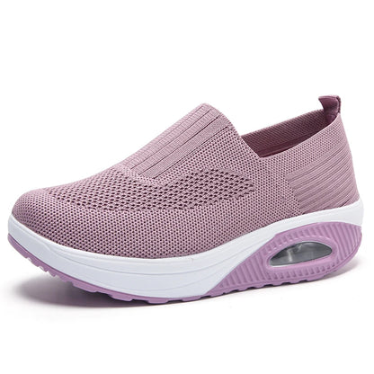 Dark blue summer women's vulcanized sneakers with platform, flat sole, breathable design, perfect for casual walking and everyday wear.