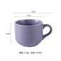 Dark blue 700ml ceramic coffee mug with large capacity, ideal for breakfast oatmeal, milk tea, or instant noodles.
