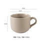 Dark blue 700ml ceramic coffee mug with large capacity, ideal for breakfast, oatmeal, milk tea, or instant noodles, perfect gift.
