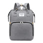 Dark blue large-capacity mommy bag from BackupMyFilesNow.com with multiple compartments and sturdy handles.
